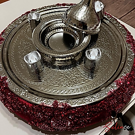 ÖZEL İŞLEMELİ TEPSİ & SEPET SETİ