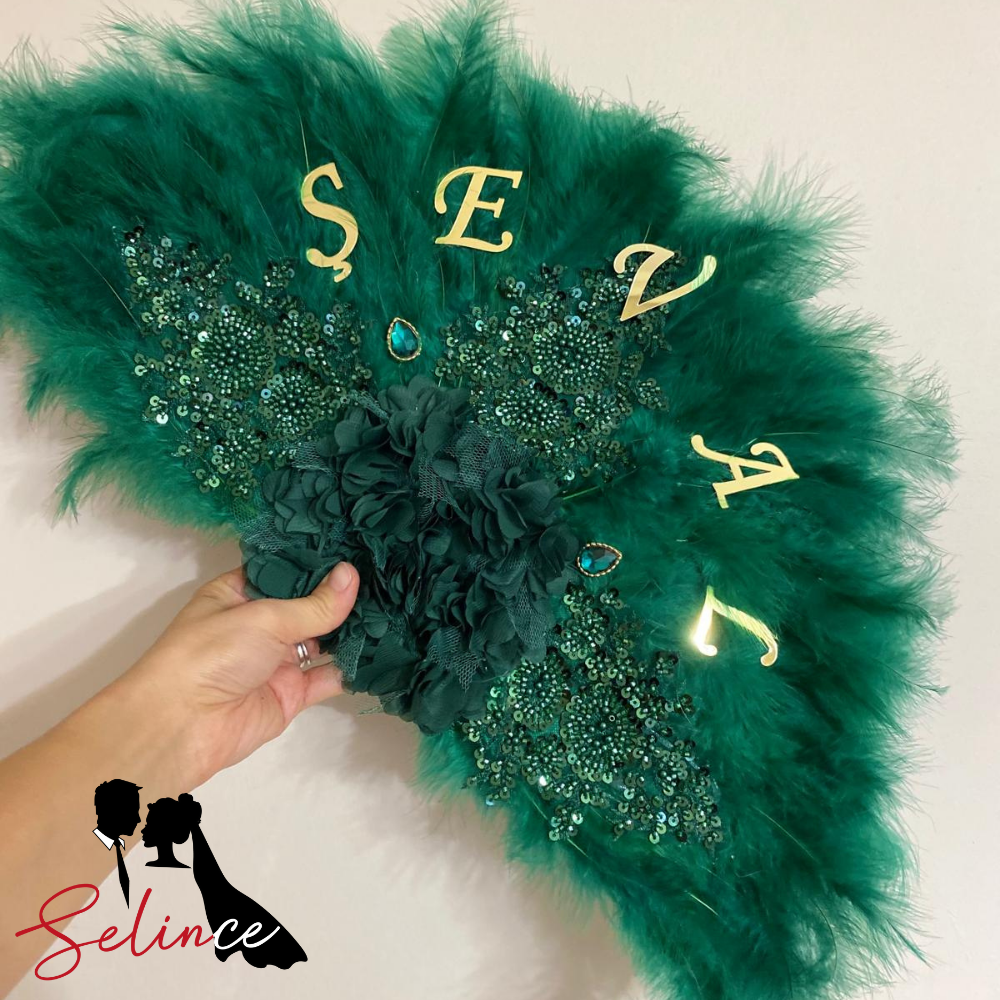 YEŞİL GELİN YELPAZESİ (İSİMLİ)